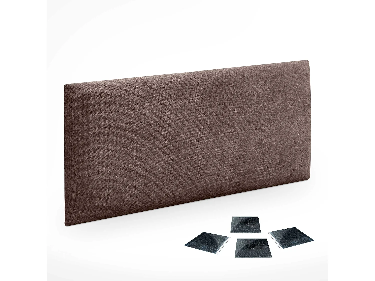 DHOME Lot de 1 Panneaux muraux en tissu auto-adhésifs Panneaux muraux absorbants acoustiques Protection contre les choc (Marron chocolat, 60x40cm, x1)