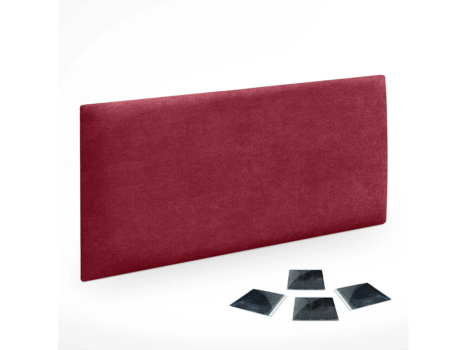DHOME Lot de 1 Panneaux muraux en tissu auto-adhésifs Panneaux muraux absorbants acoustiques Protection contre les chocs (Rouge, 50x30cm, x1)
