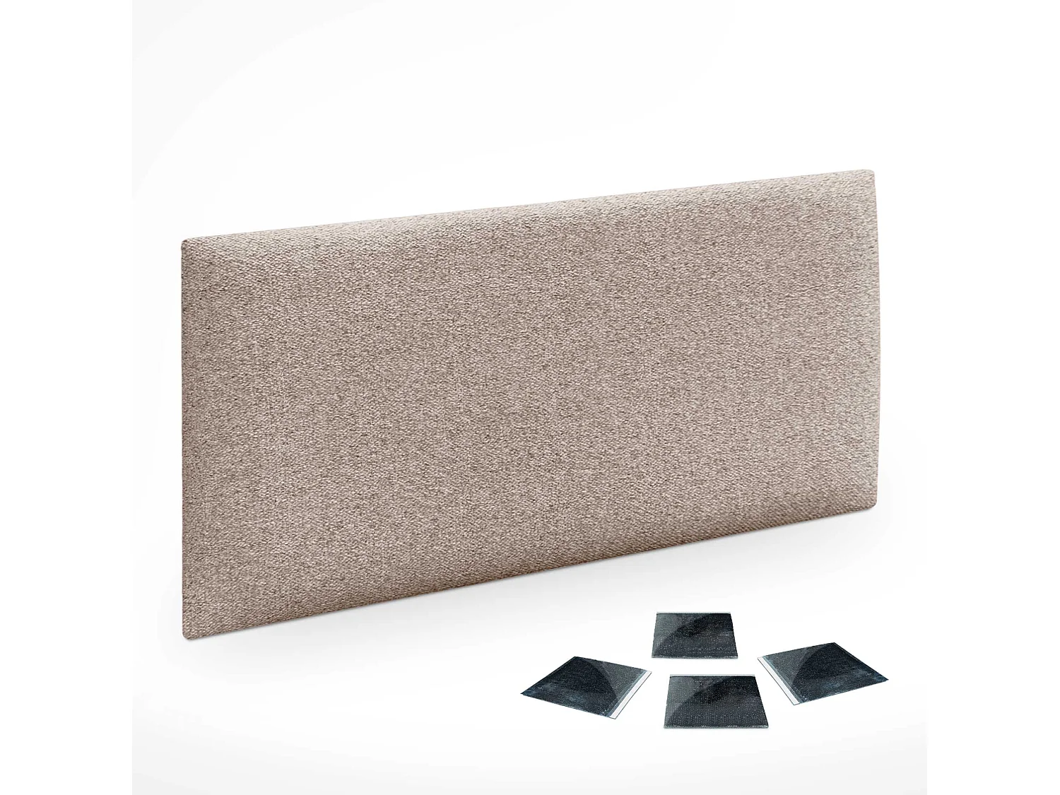 DHOME Lot de 1 Panneaux muraux en tissu auto-adhésifs Panneaux muraux absorbants acoustiques Protection contre les chocs (Sable, 50x40cm, x1)