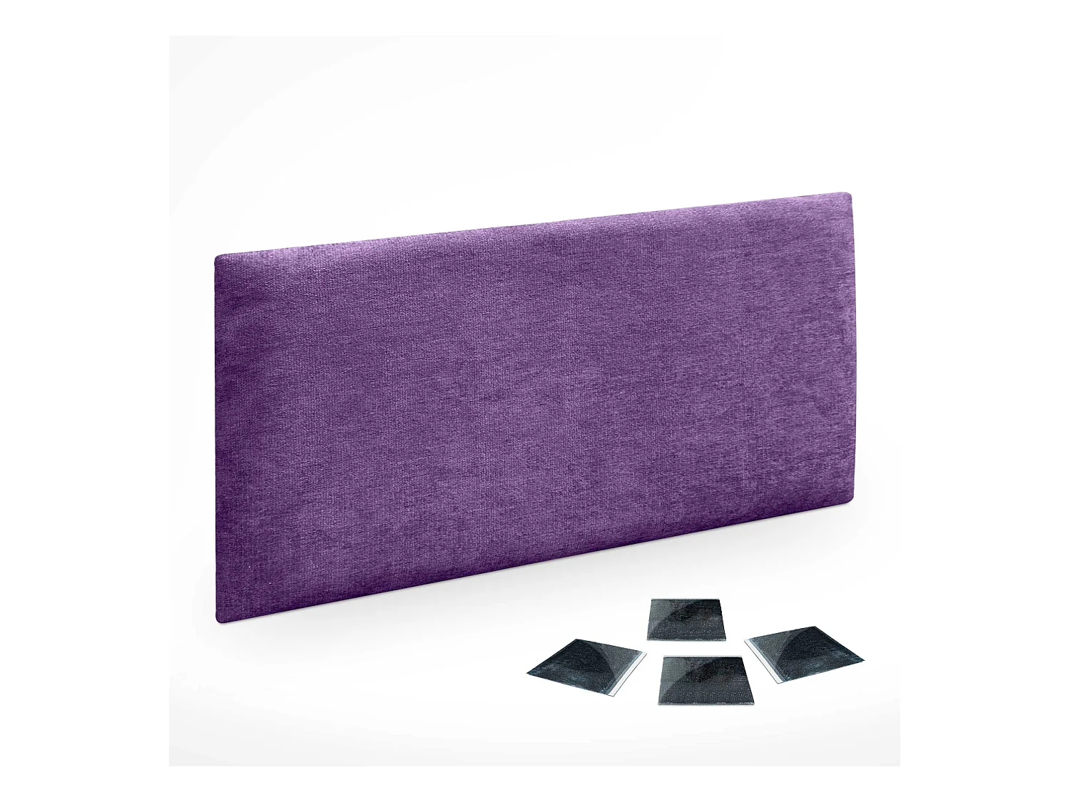 DHOME Lot de 1 Panneaux muraux en tissu auto-adhésifs Panneaux muraux absorbants acoustiques Protection contre les chocs (Lilas, 50x40cm, x1)