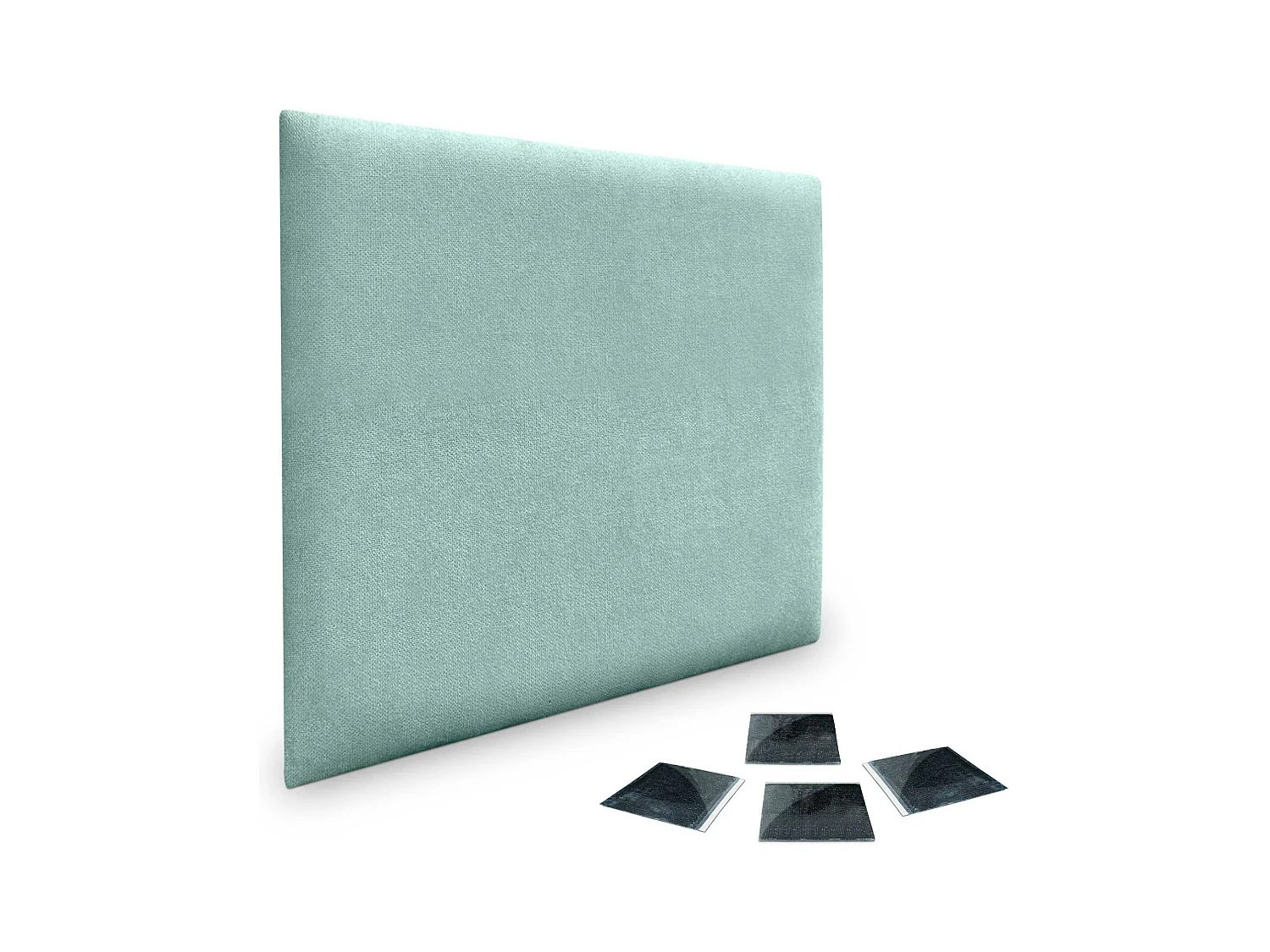 DHOME Lot de 1 Panneaux muraux en tissu auto-adhésifs Panneaux muraux absorbants acoustiques Protection contre les chocs (Vert d'eau, 50x50cm, x1)