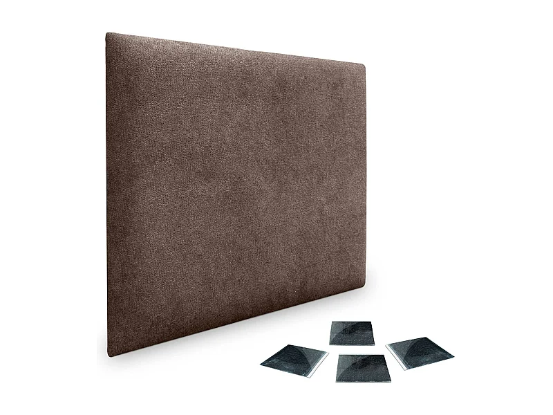 DHOME Lot de 1 Panneaux muraux en tissu auto-adhésifs Panneaux muraux absorbants acoustiques Protection contre les choc (Marron chocolat, 50x50cm, x1)