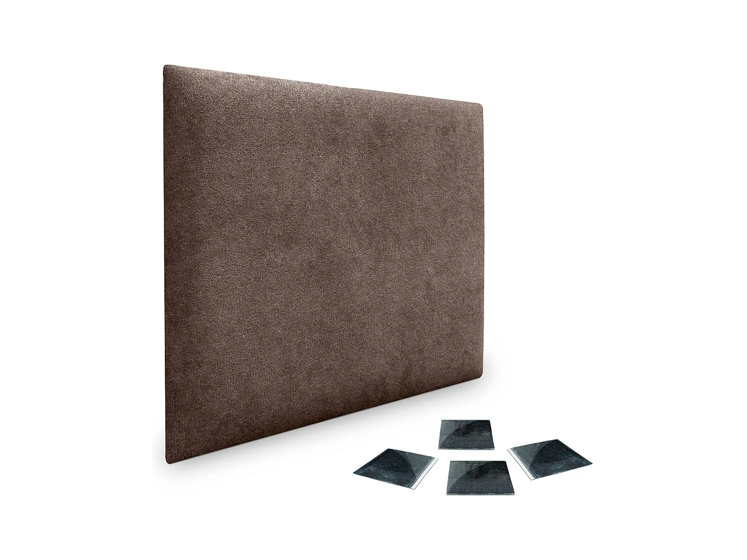 DHOME Lot de 1 Panneaux muraux en tissu auto-adhésifs Panneaux muraux absorbants acoustiques Protection contre les choc (Marron chocolat, 50x50cm, x1)