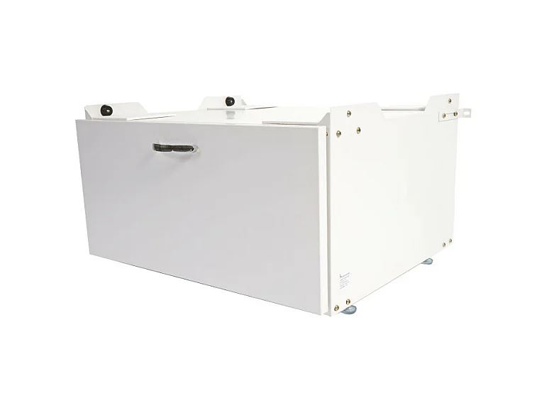 Meuble sous machine à laver HWC-E50, estrade, piédestal, châssis, tiroir 33x61x52cm blanc