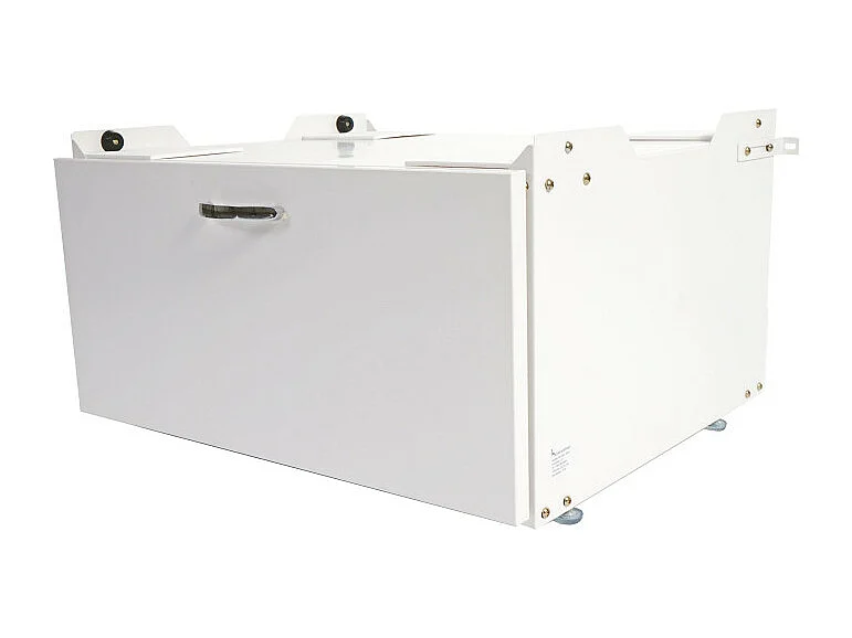 Meuble sous machine à laver HWC-E50, estrade, piédestal, châssis, tiroir 33x61x52cm blanc