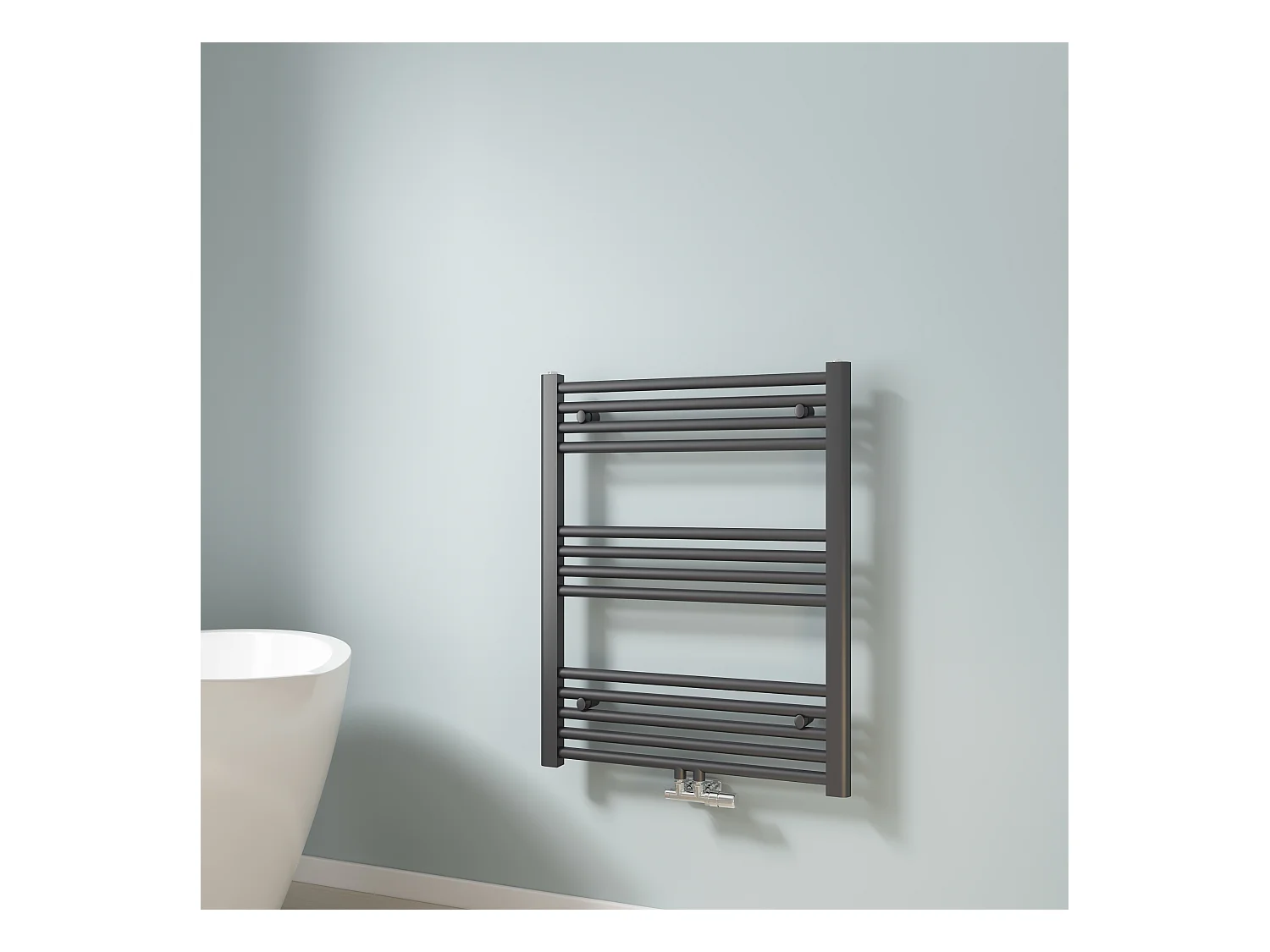 EMKE Scaldasalviette 75x60cm Termosifone (radiatore) Bagno 337Watts antracite Termoarredo
