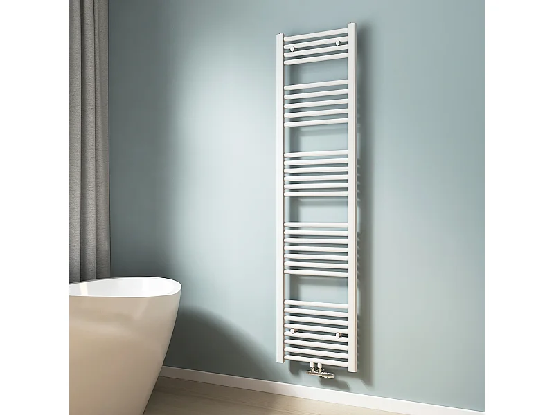 EMKE Handdoekradiator, Centrale aansluiting Handdoekradiator, Wit 160x40cm 547W