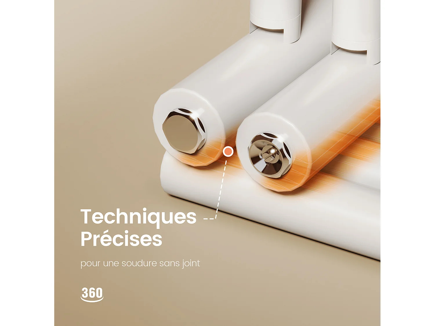 EMKE Handdoekverwarming voor Badkamer, 1660 x 600 mm, Ronde Buizen Handdoekhouder, Handdoekverwarmer, Wit 1075W