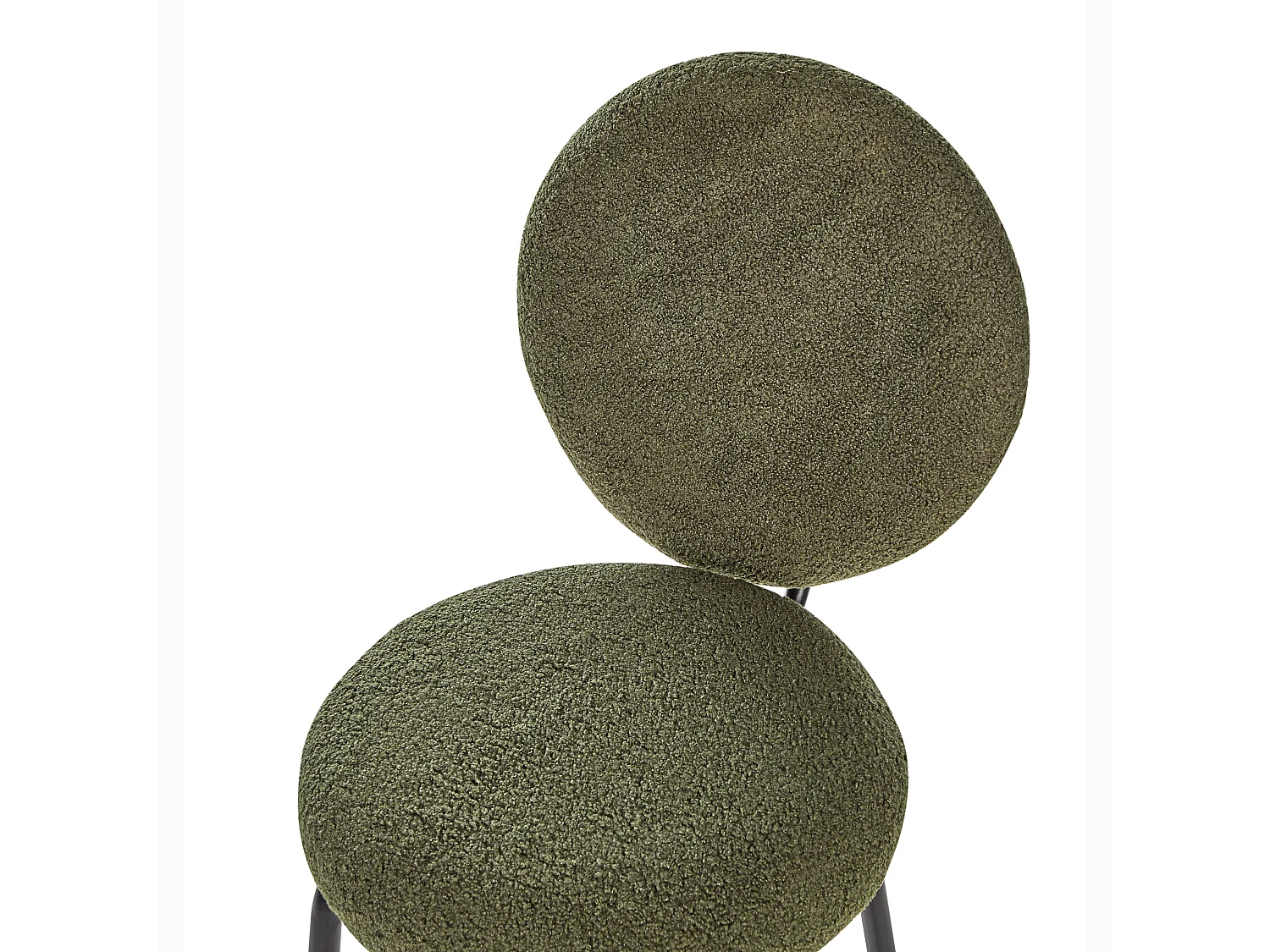 Zestaw 2 krzeseł barowych EMERY Boucle Ciemnozielony