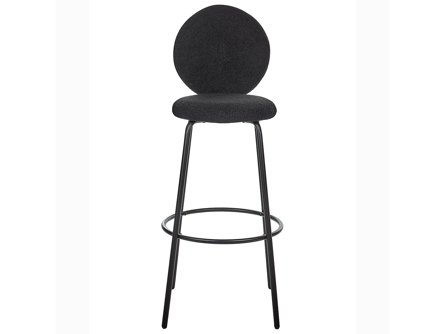 Lot de 2 chaises de bar EMERY Bouclé Noir