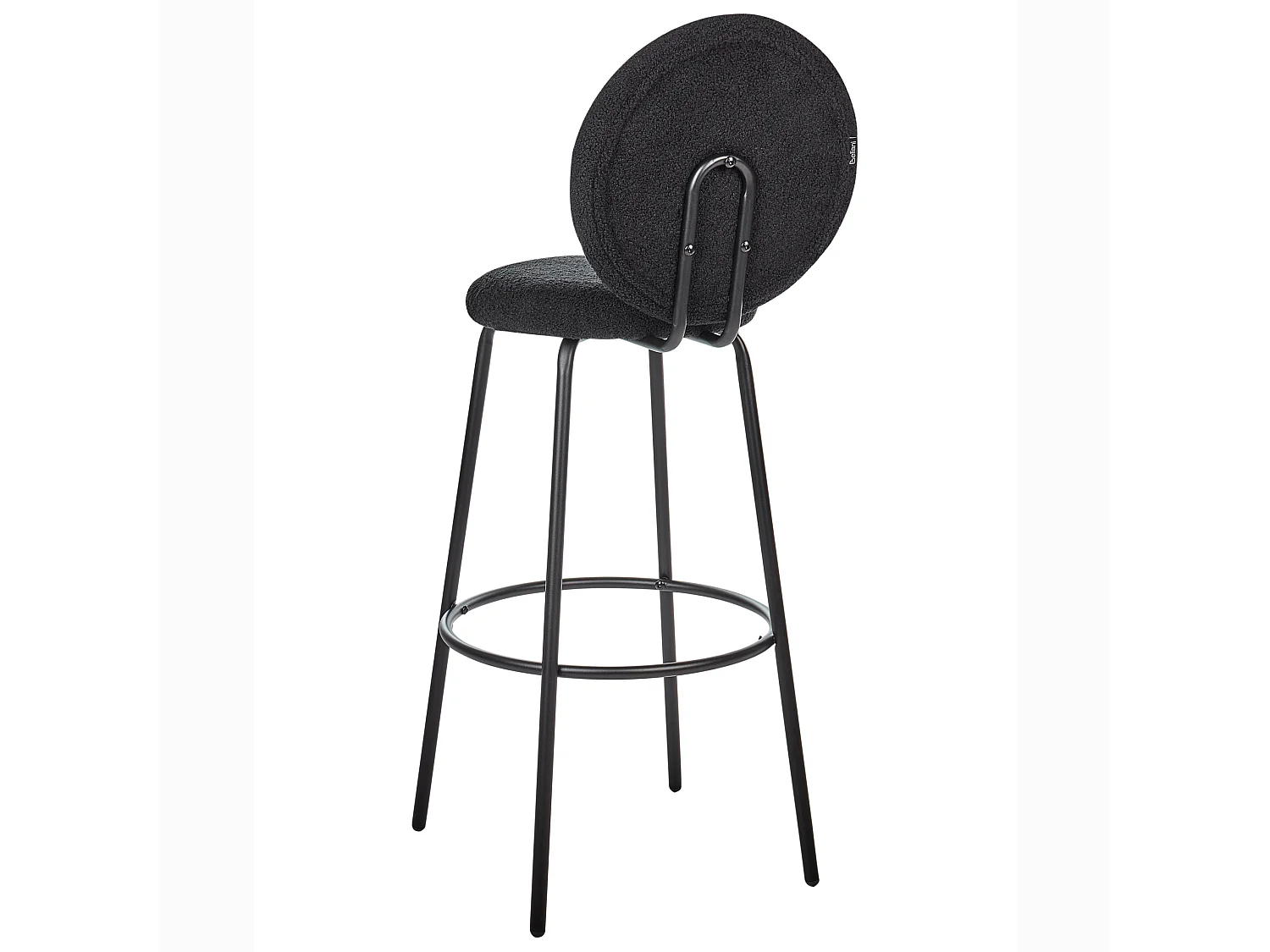 Lot de 2 chaises de bar EMERY Bouclé Noir