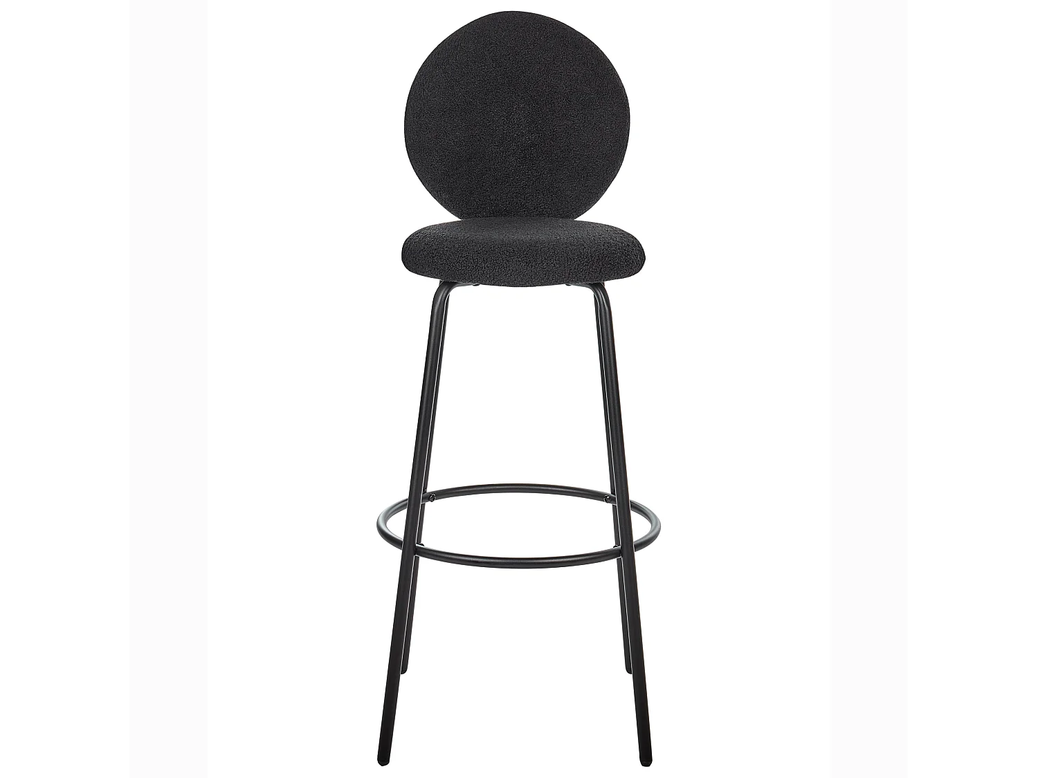 Lot de 2 chaises de bar EMERY Bouclé Noir