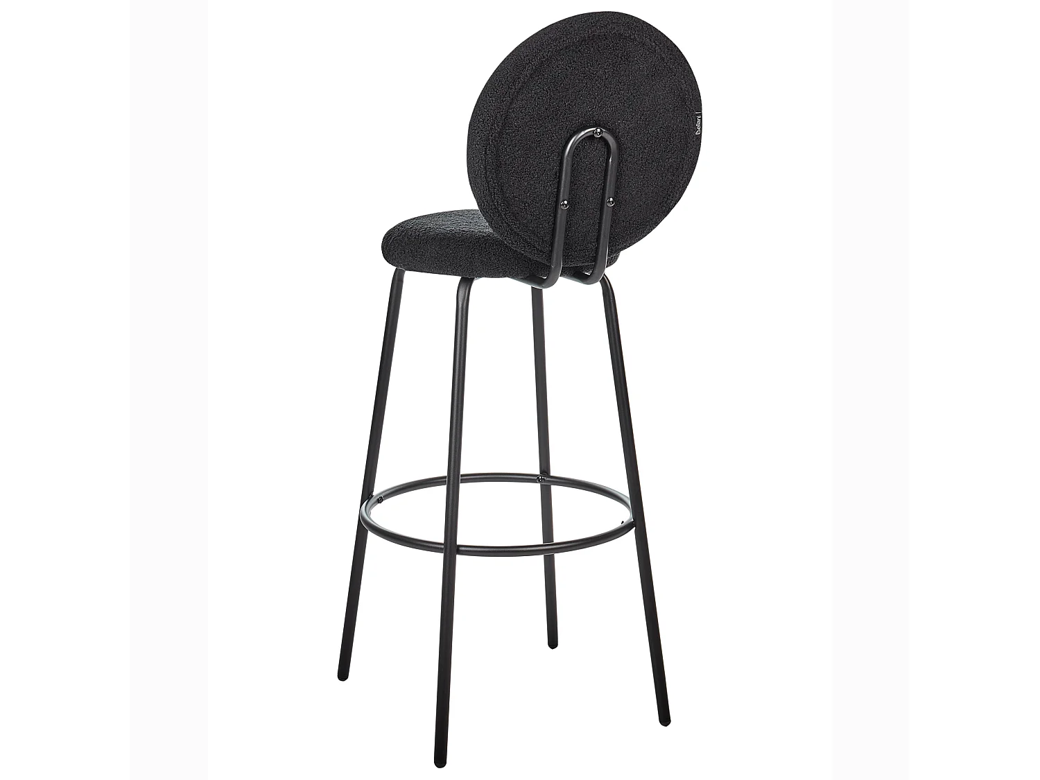Lot de 2 chaises de bar EMERY Bouclé Noir