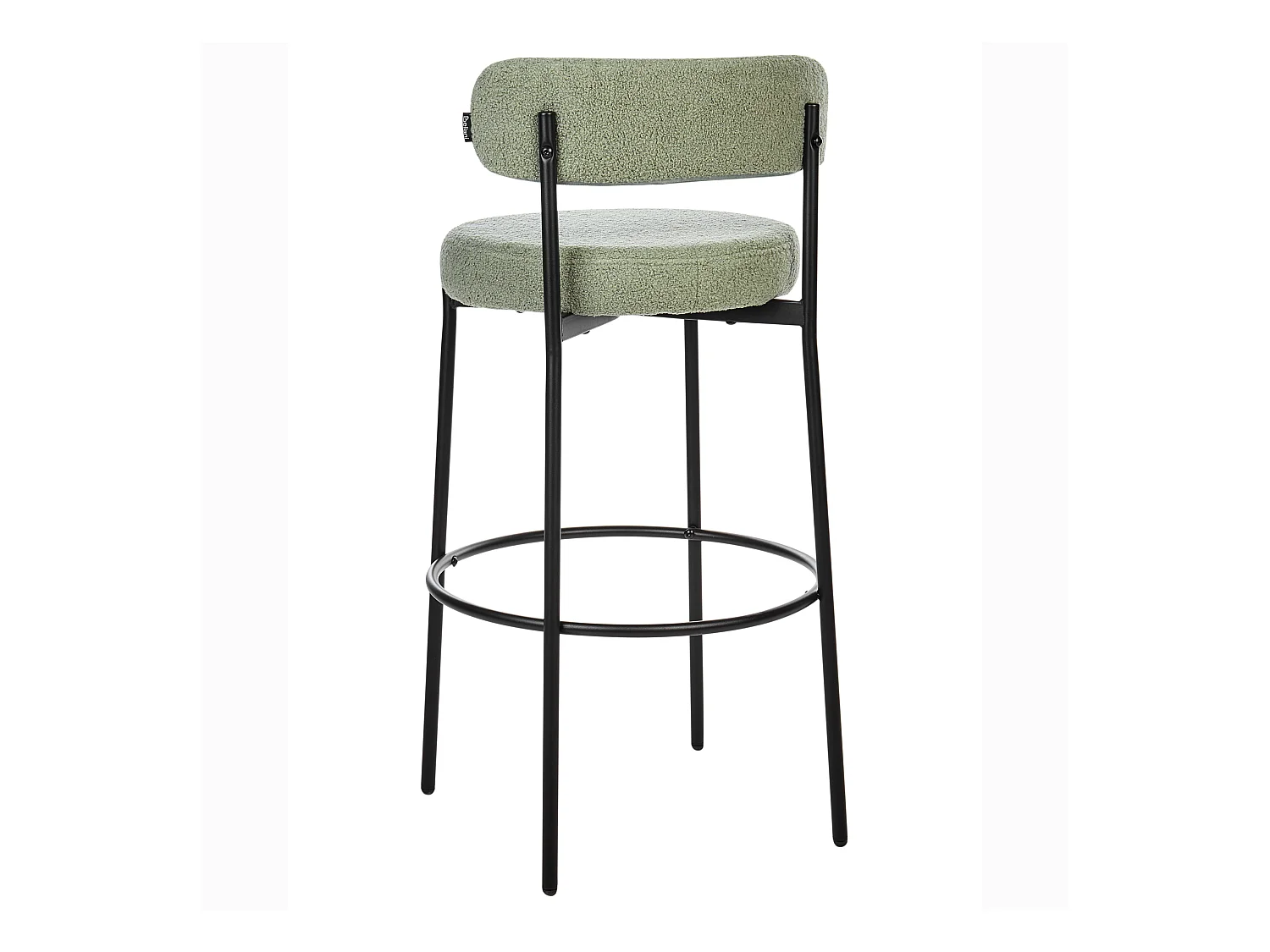 Lot de 2 chaises de bar ALLISON Bouclé Vert clair