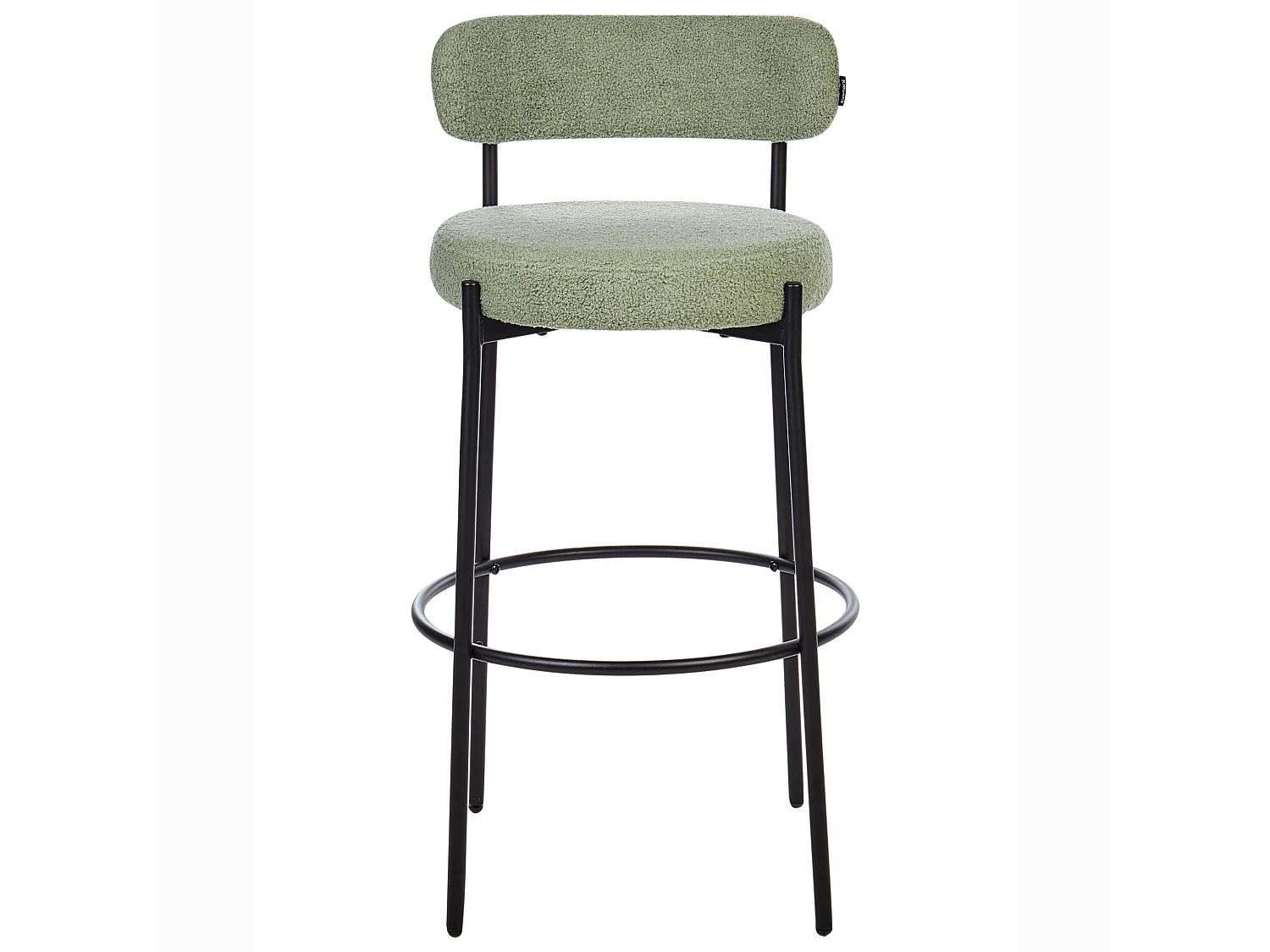 Lot de 2 chaises de bar ALLISON Bouclé Vert clair
