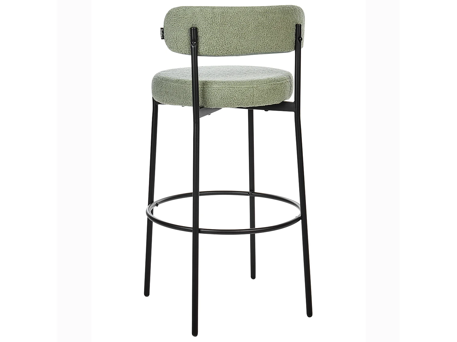 Lot de 2 chaises de bar ALLISON Bouclé Vert clair