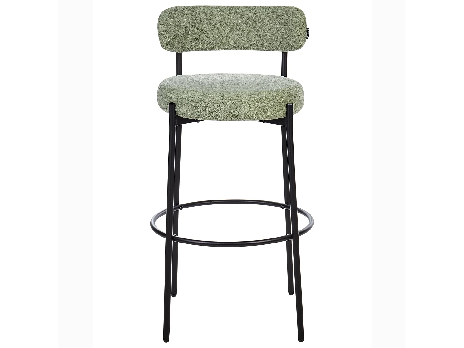 Lot de 2 chaises de bar ALLISON Bouclé Vert clair