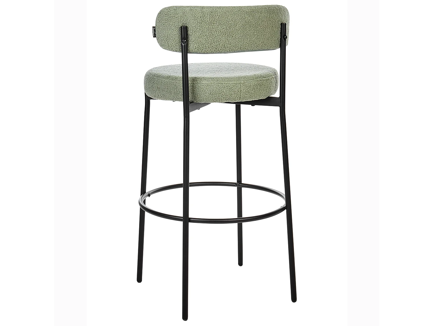 Lot de 2 chaises de bar ALLISON Bouclé Vert clair