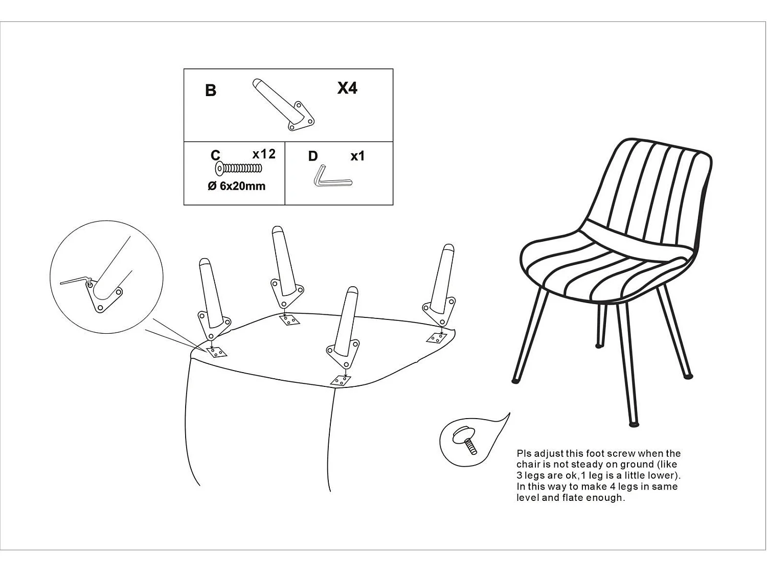 Set di 2 sedie dorate in metallo e seduta in velluto verde cm 51x59x79