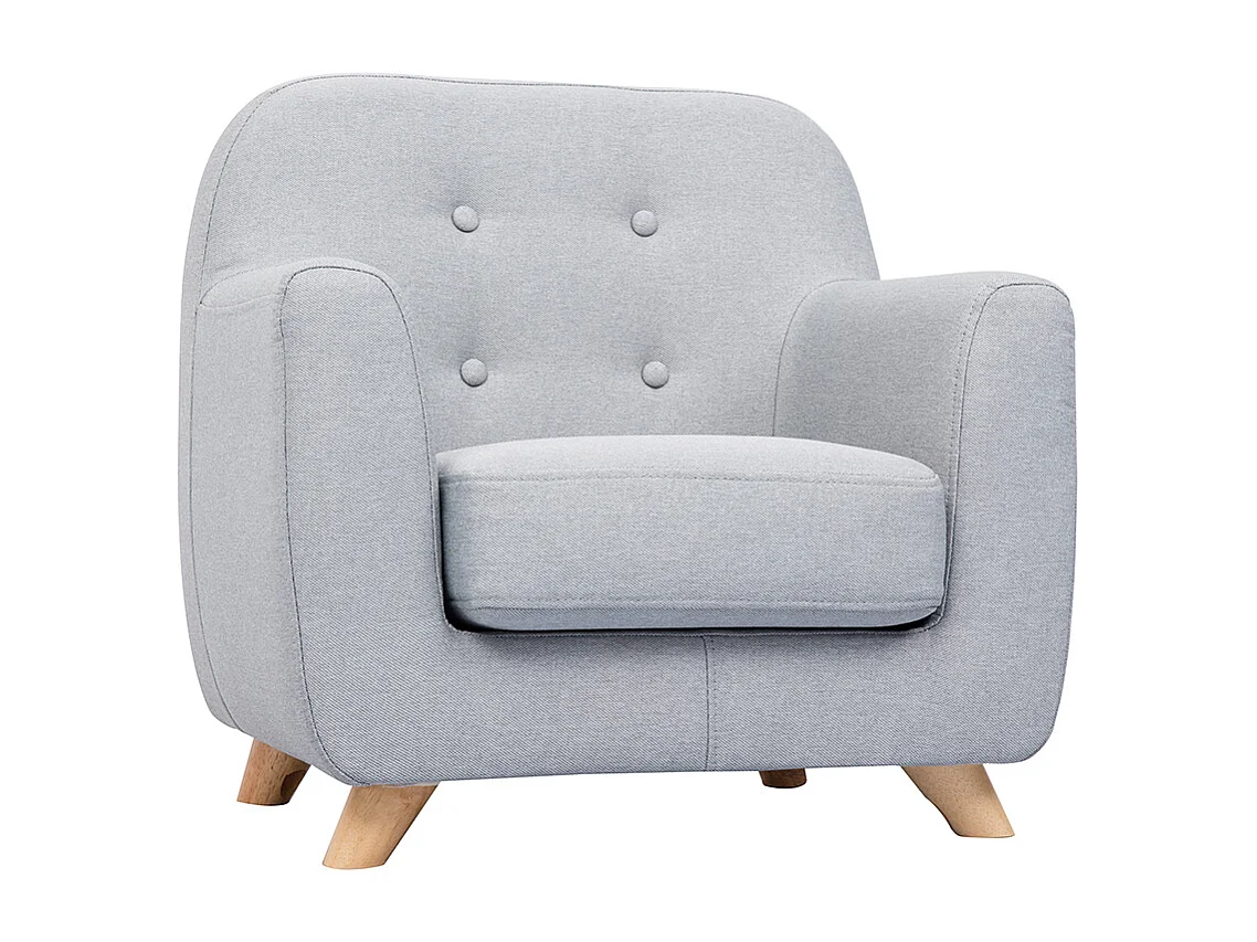 Sillón infantil nórdico gris claro NORKID