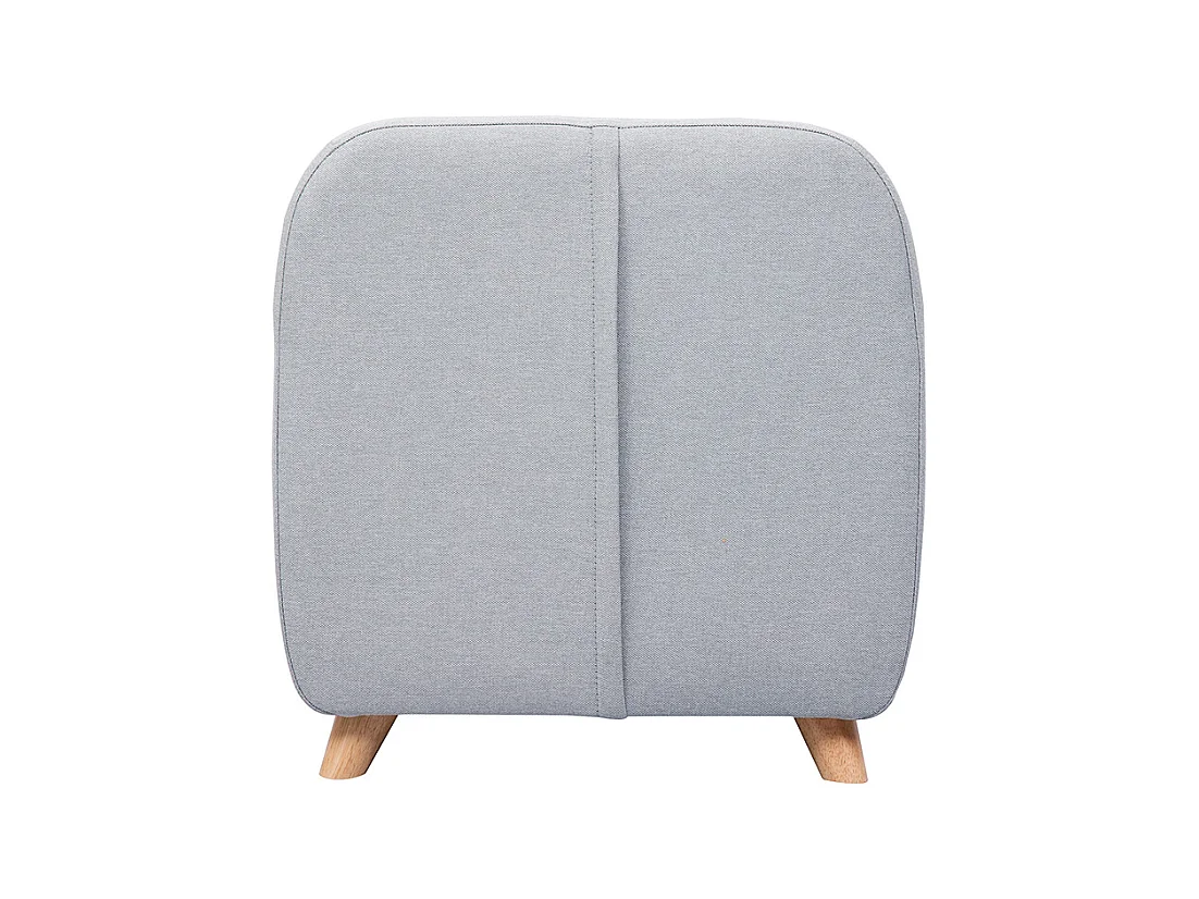 Fauteuil enfant scandinave en tissu gris clair et bois clair NORKID