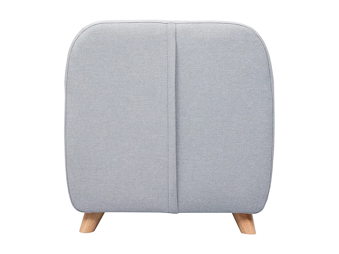 Fauteuil enfant scandinave en tissu gris clair et bois clair NORKID