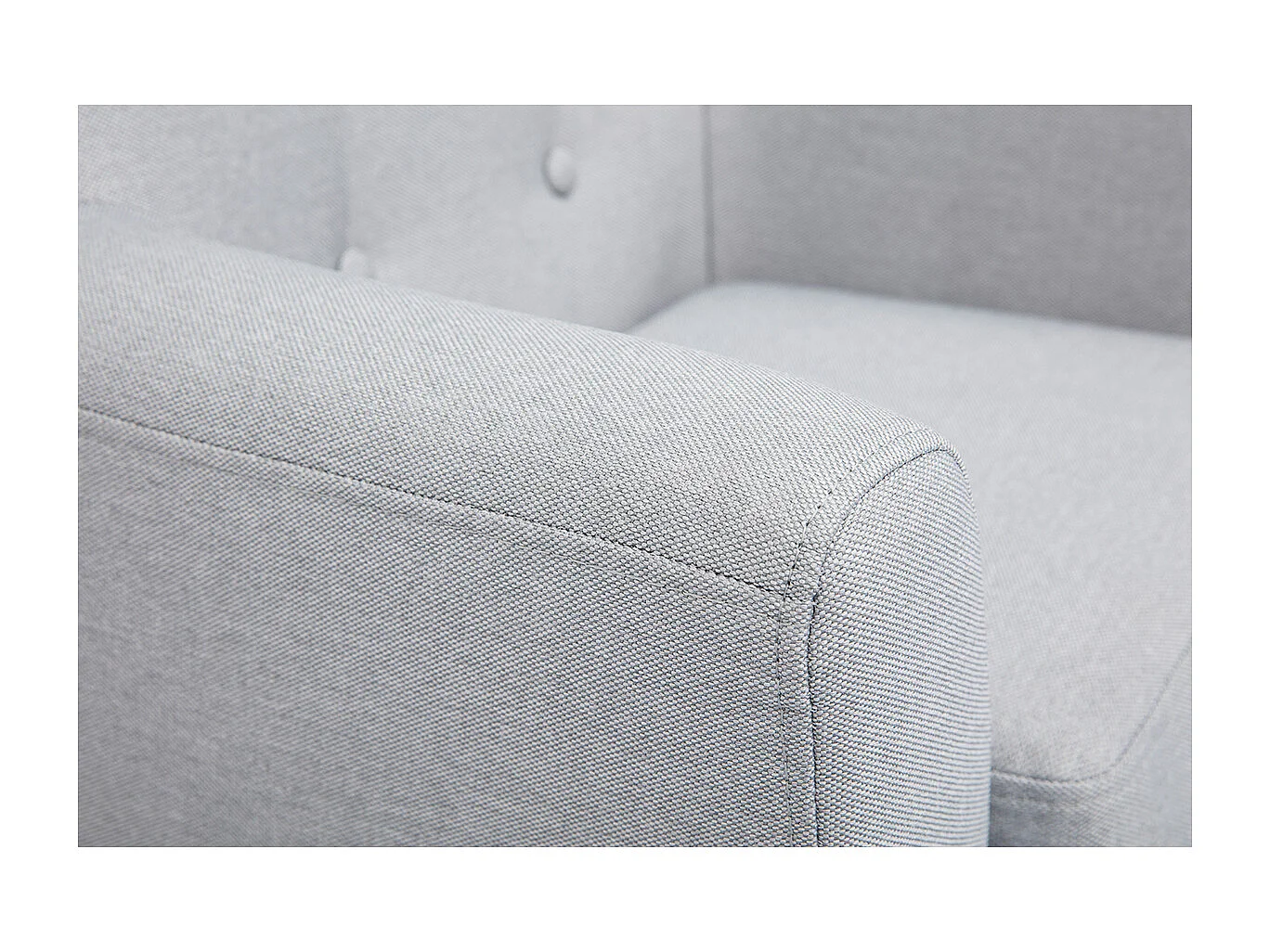 Fauteuil enfant scandinave en tissu gris clair et bois clair NORKID