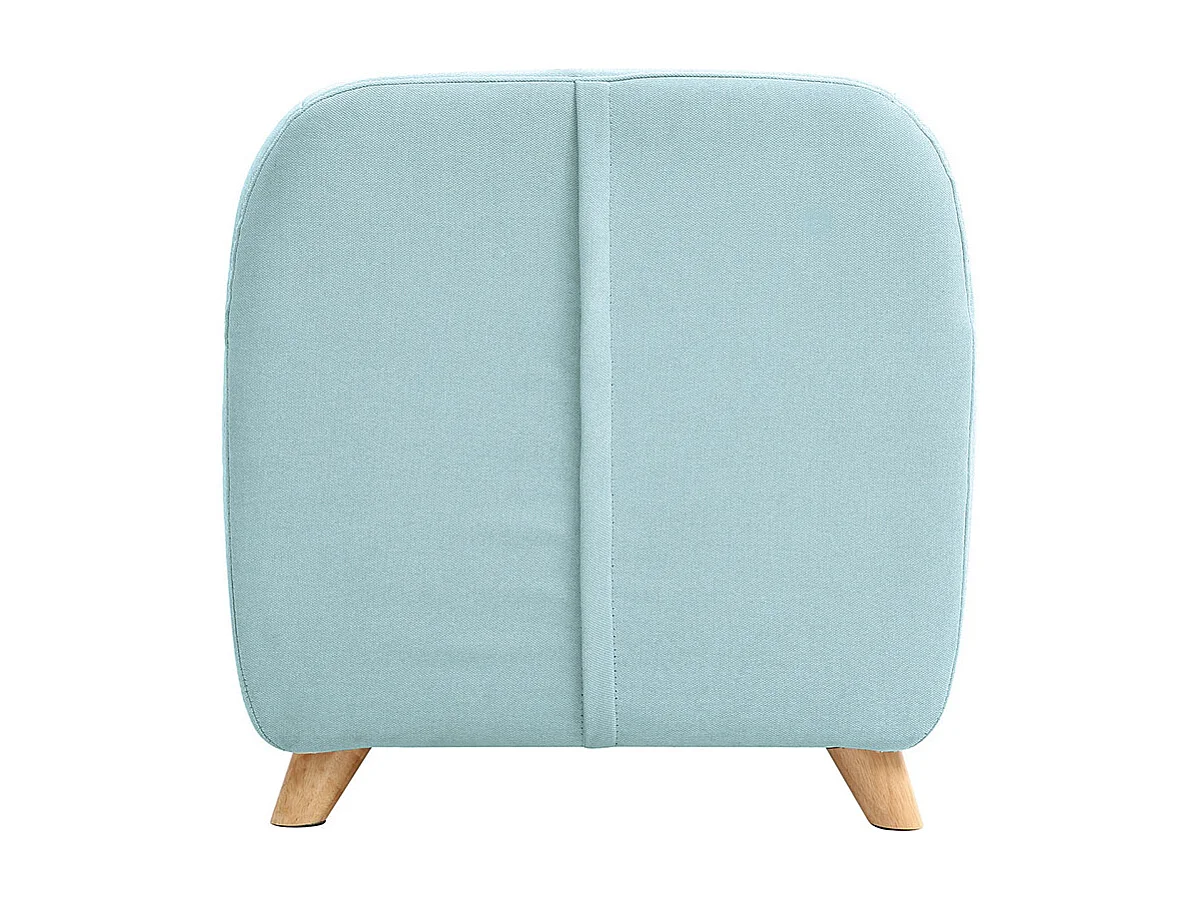 Fauteuil enfant scandinave en tissu menthe à l'eau et bois clair NORKID