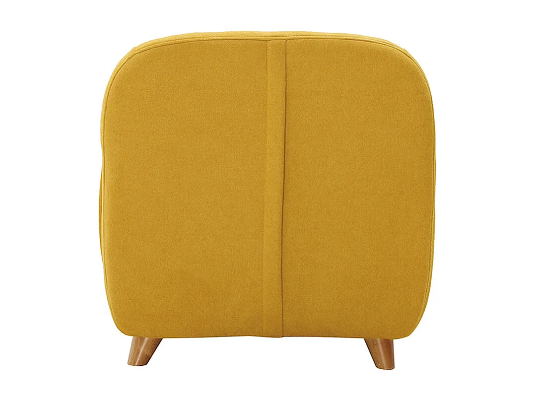 Sillón para niños nórdico tejido efecto aterciopelado amarillo mostaza NORKID