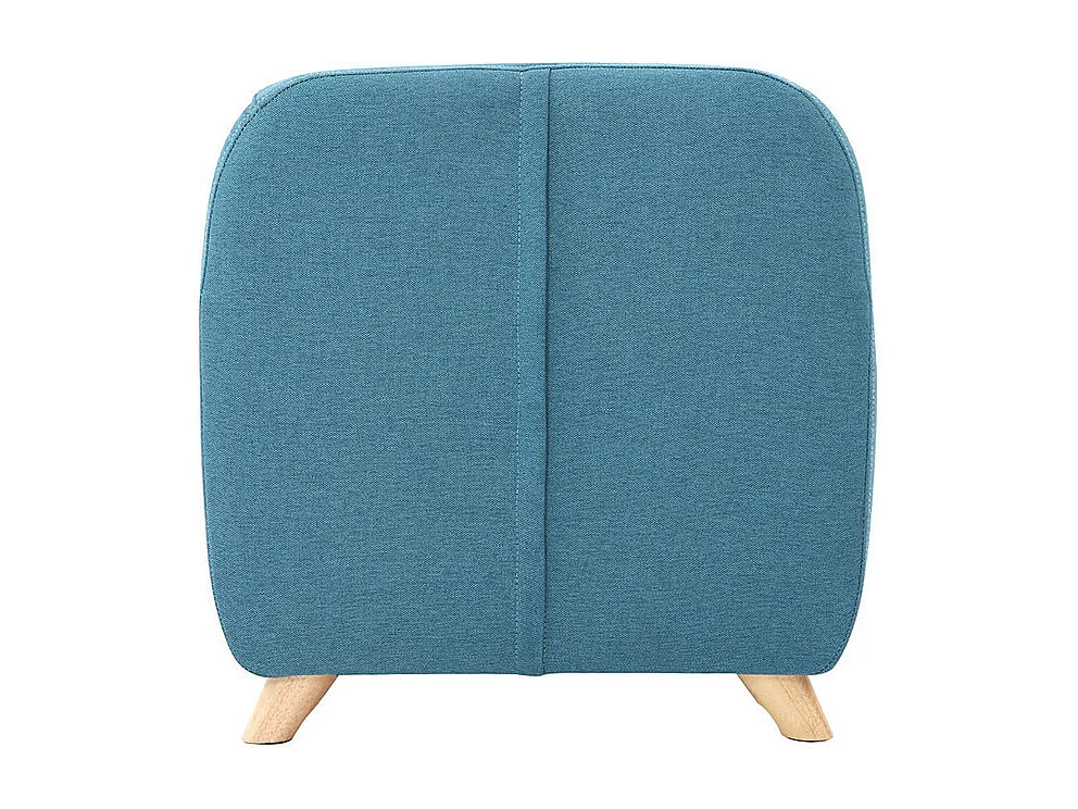 Fauteuil enfant scandinave en tissu bleu canard et bois clair NORKID