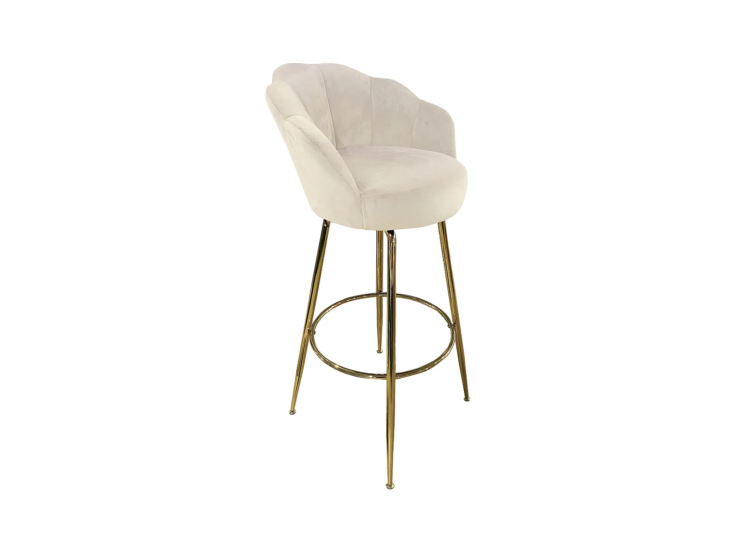 Sgabello Bar Vienna Crema Cm 55X53X110