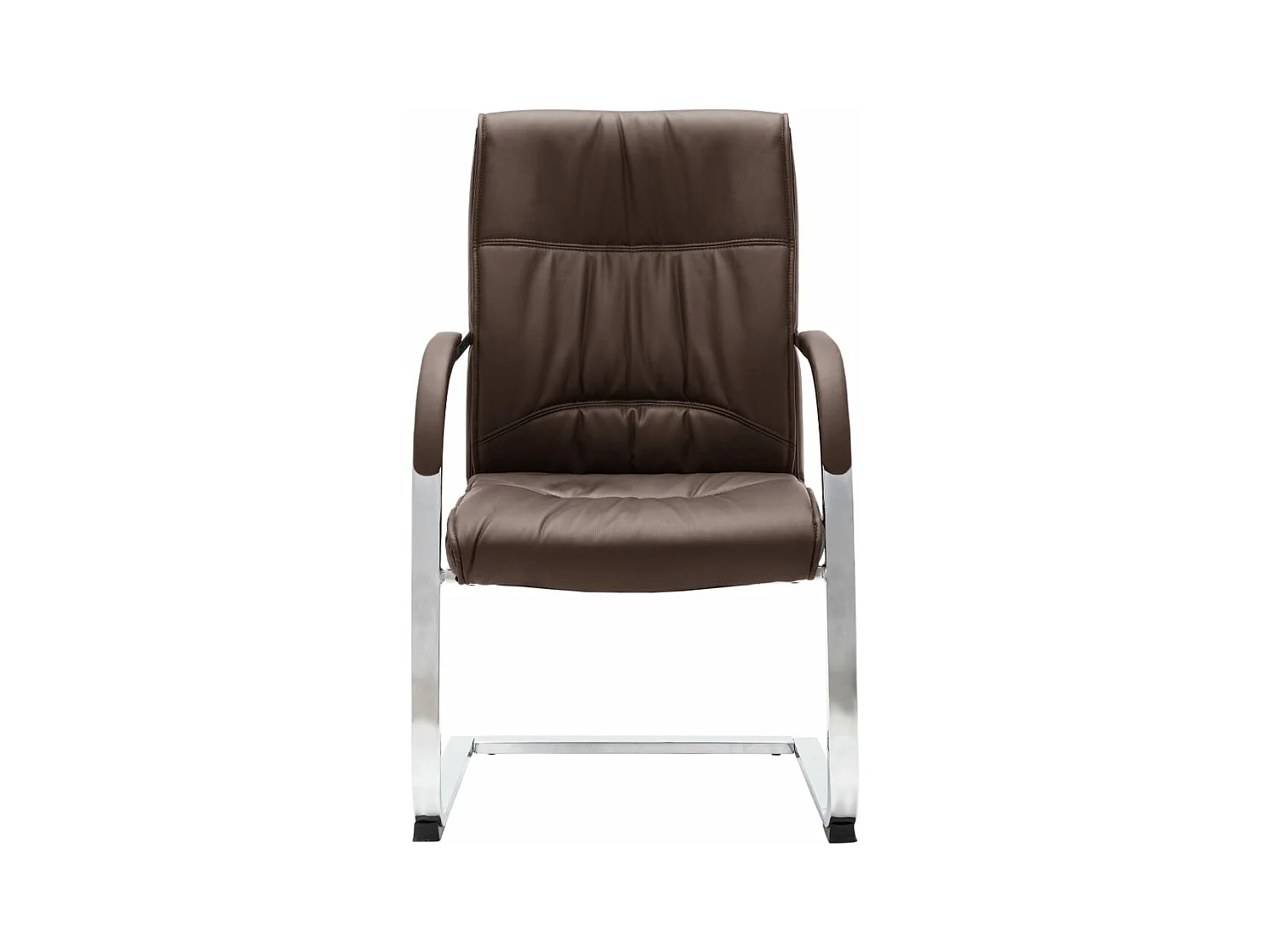 Chaise de bureau cantilever Marron Similicuir