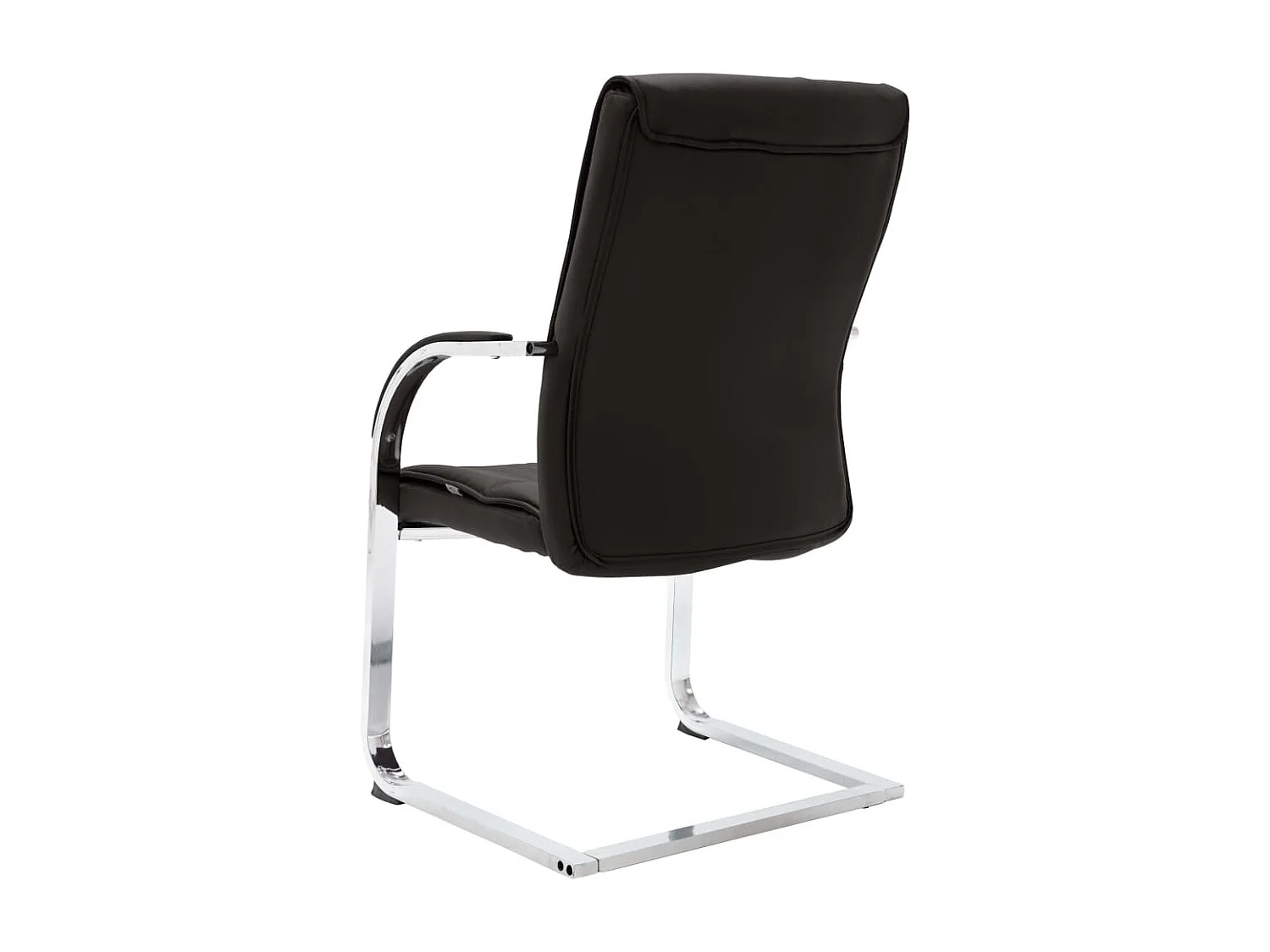 Chaise de bureau cantilever Noir Similicuir