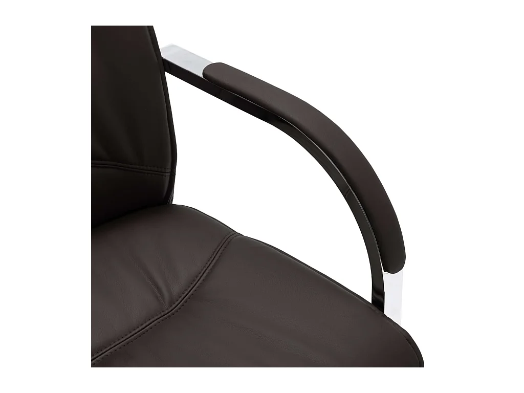 Chaise de bureau cantilever Noir Similicuir