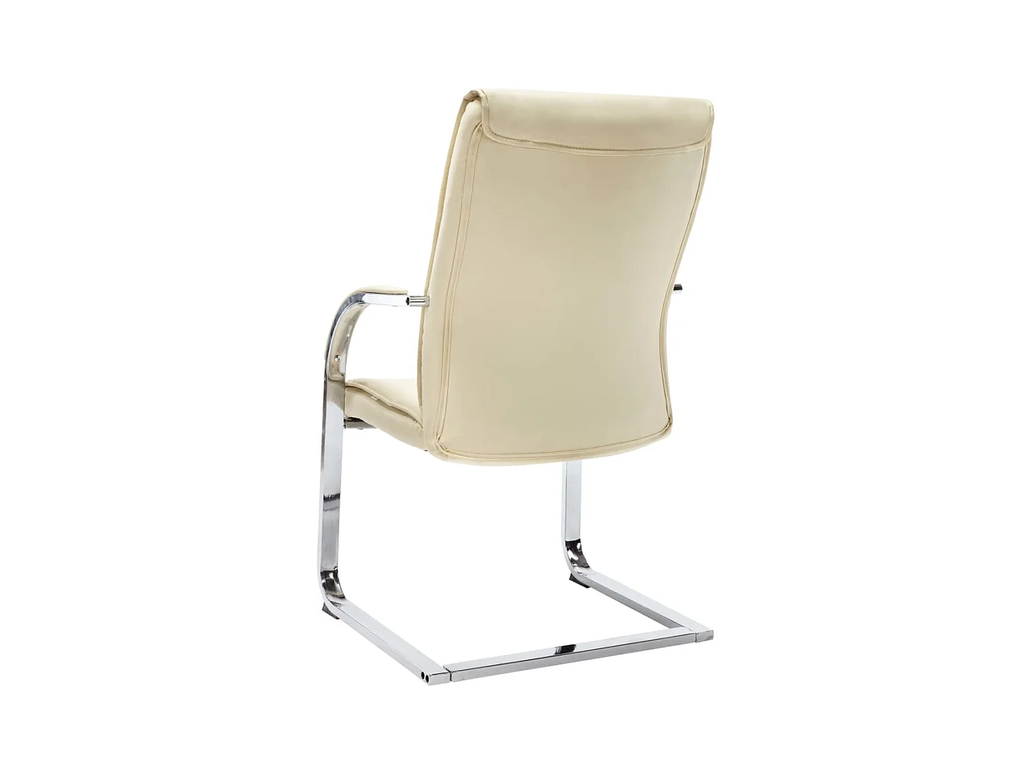 Chaise de bureau cantilever Crème Similicuir