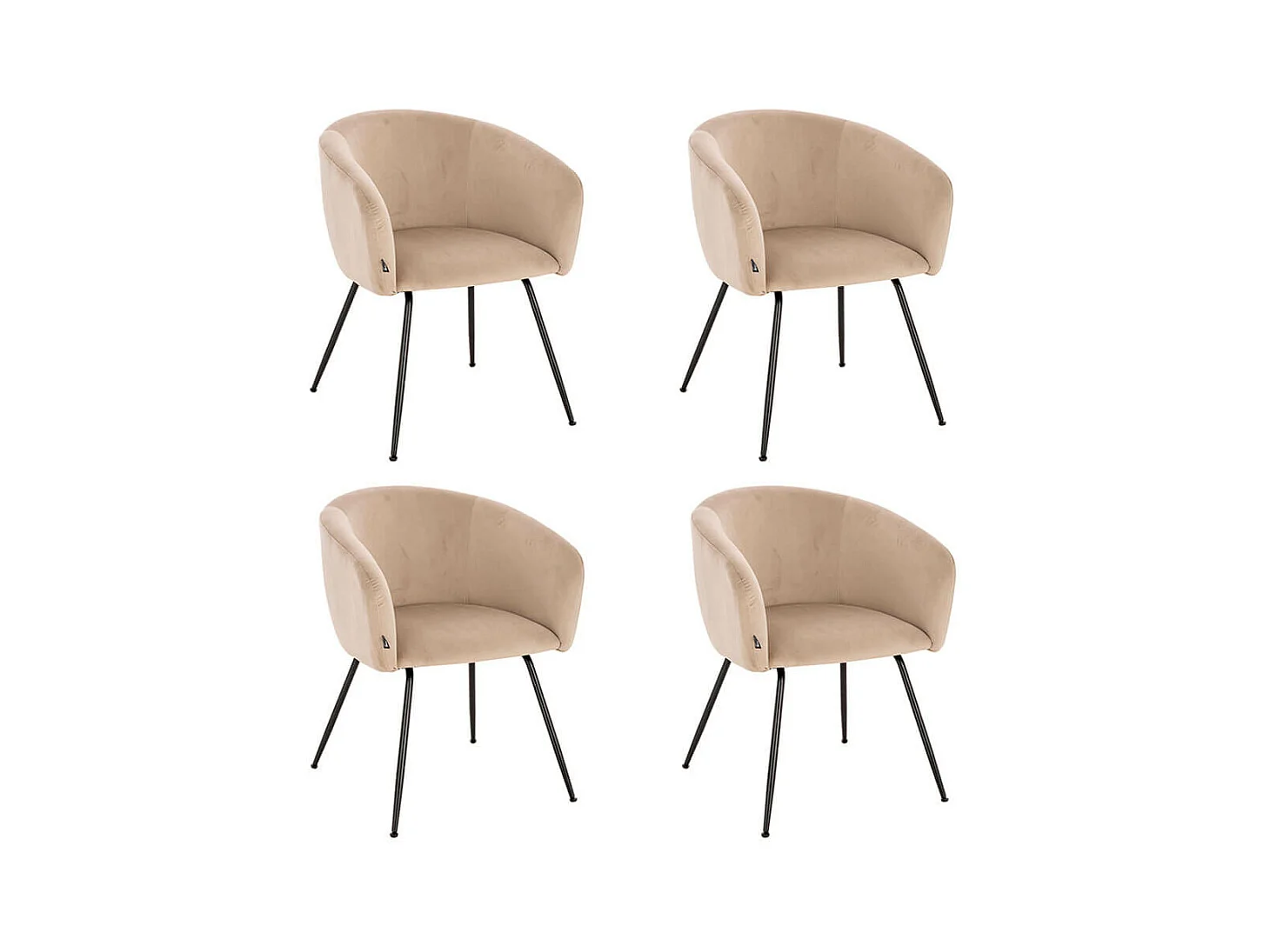 Home Deluxe Chaise de salle à manger ARIA Beige Quantité : 4