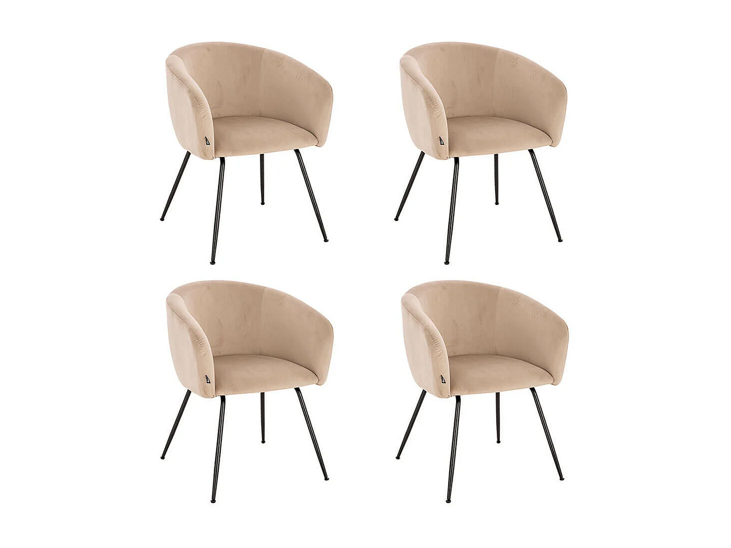 Home Deluxe Chaise de salle à manger ARIA Beige Quantité : 4