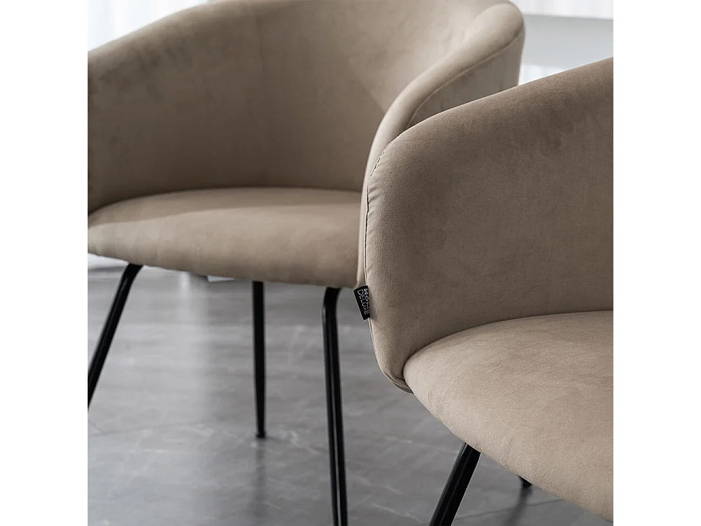 Home Deluxe Chaise de salle à manger ARIA Beige Quantité : 8