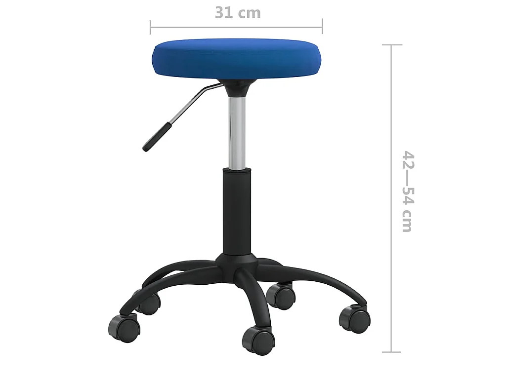 Chaise de salle à manger Bleu Velours