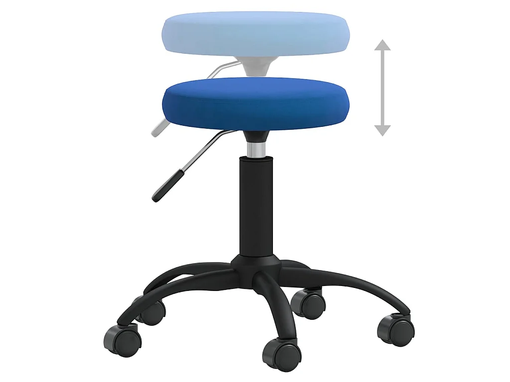 Chaise de salle à manger Bleu Velours