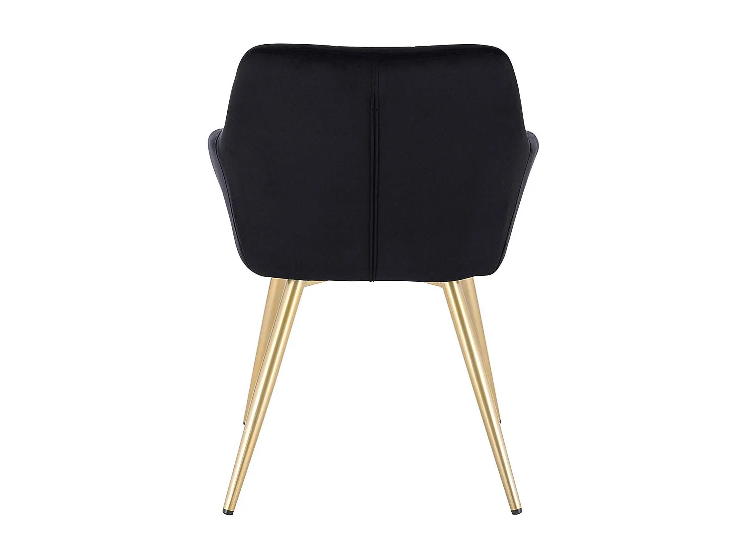 Chaise de salle à manger en velours pieds dorés noir 19_0000360