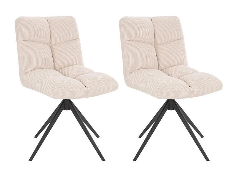 Home Deluxe Chaise de salle à manger NODA Cordée Crème Quantité : 2