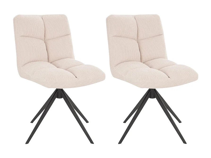 Home Deluxe Chaise de salle à manger NODA Cordée Crème Quantité : 2