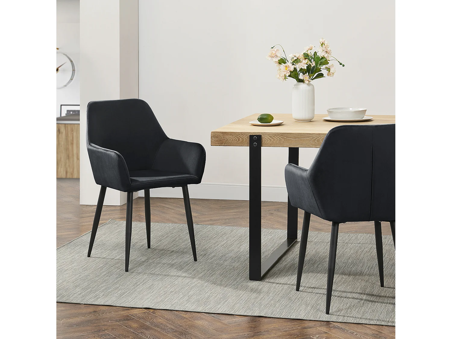 Lot de 6 chaises de salle à manger Hollola 86 x 57 x 56 cm noir [en.casa]