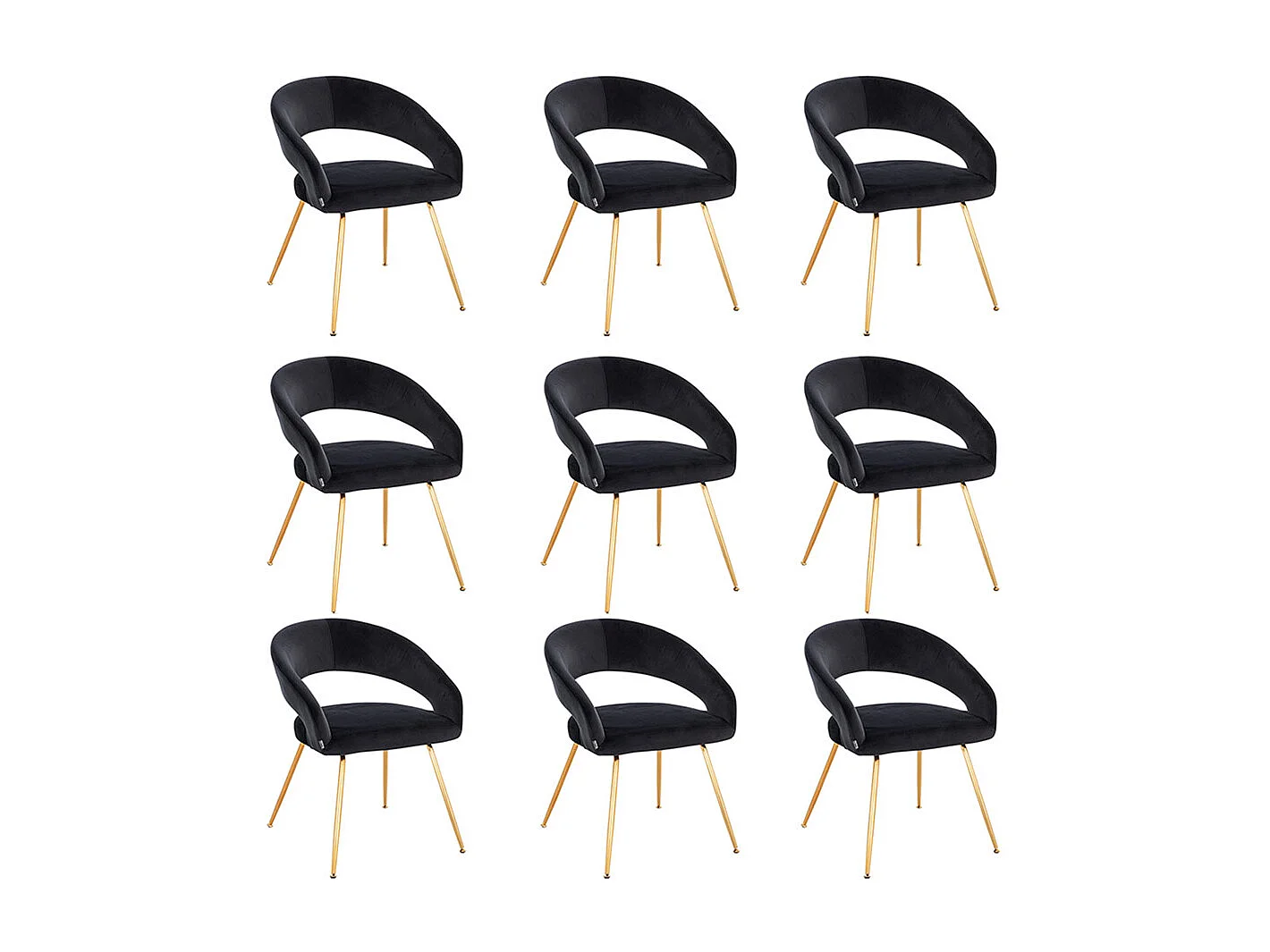 Home Deluxe Chaise de salle à manger LYRIC Quantité : 9