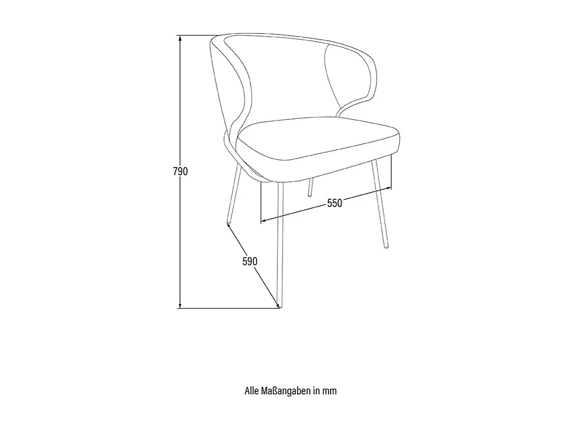 Home Deluxe Chaise de salle à manger AMARA Beige Quantité : 4