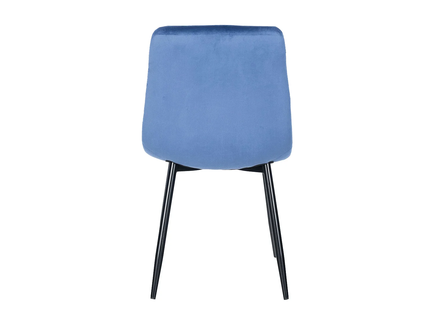 Lot de 4 chaises de salle à manger style moderne et confortable en tissu velours bleu et métal noir 10_0001789