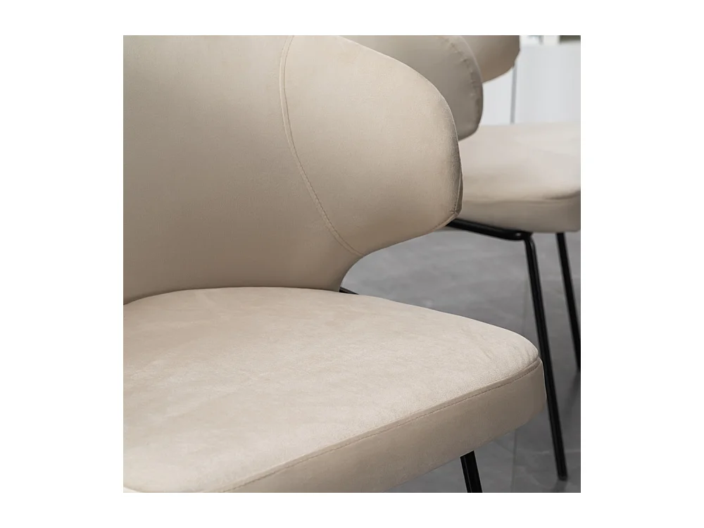 Home Deluxe Chaise de salle à manger AMARA Beige Quantité : 9