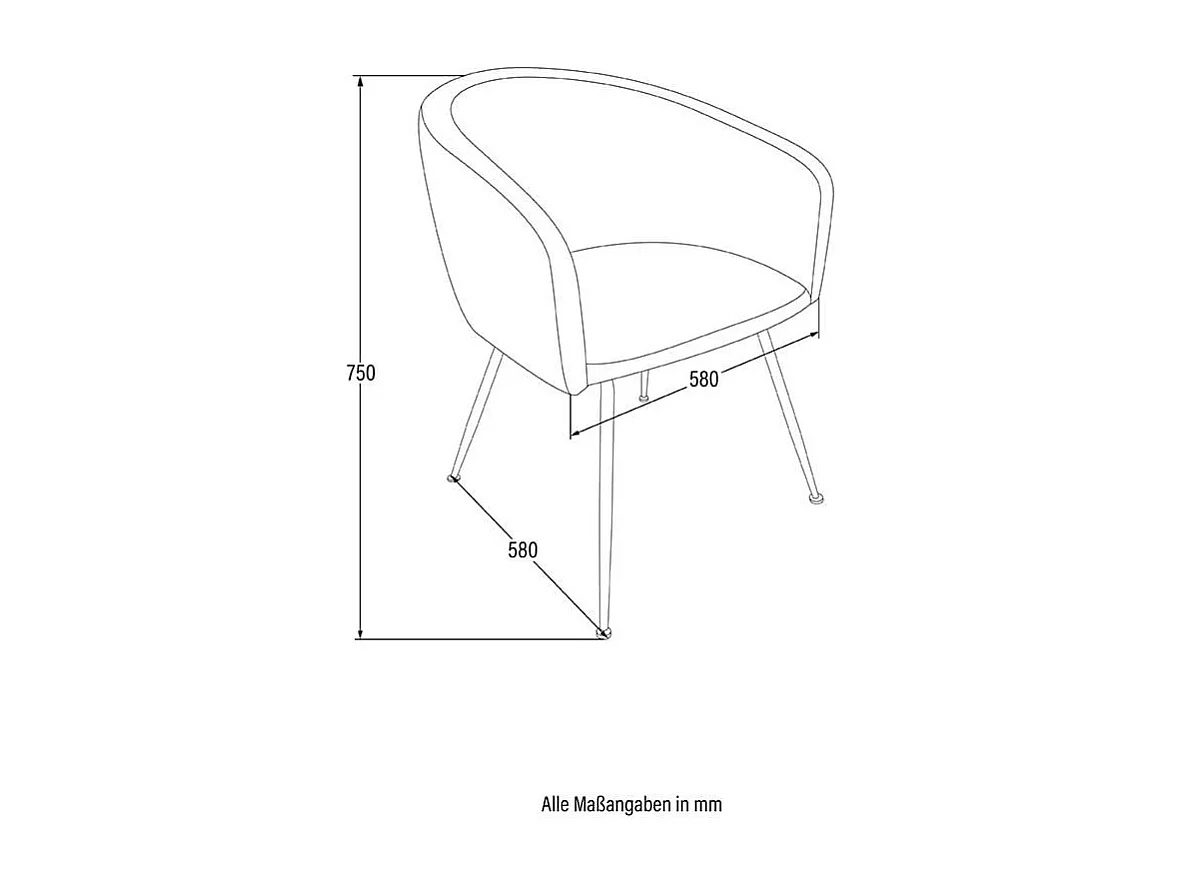 Home Deluxe Chaise de salle à manger ARIA Beige Quantité : 1