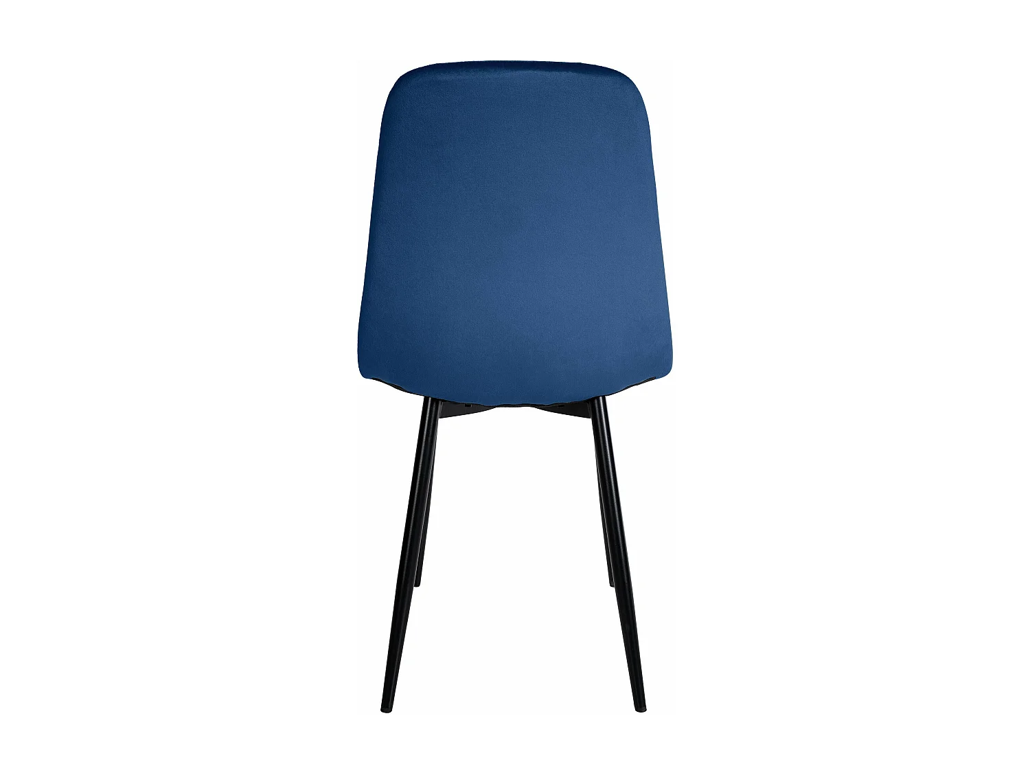Lot de 4 chaises de salle à manger design moderne en tissu velours bleu pieds en métal noir 10_0001825